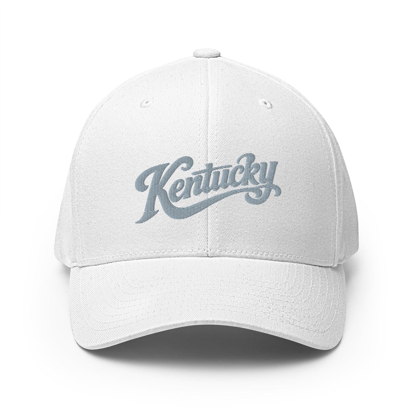 Kentucky Script Hat | Vintage Stretch-Fit Cap | Gray Twill