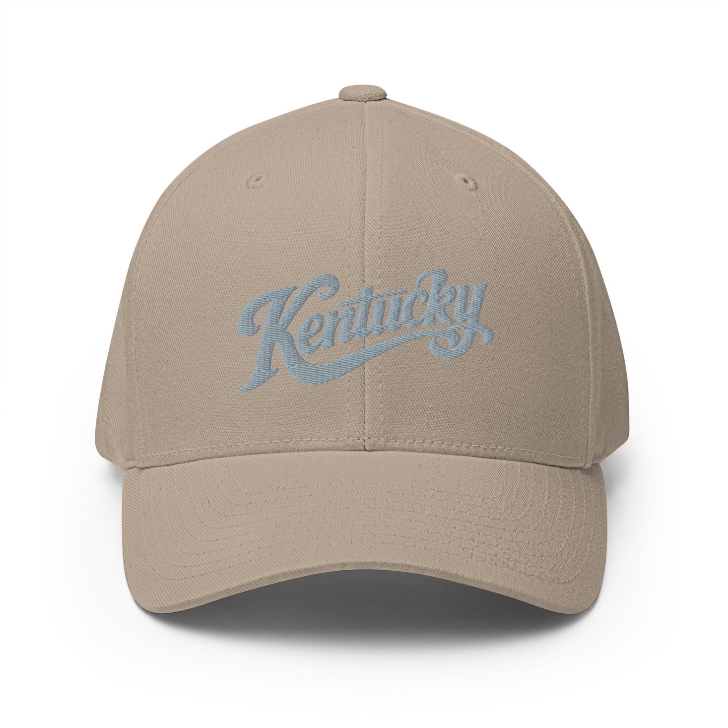 Kentucky Script Hat | Vintage Stretch-Fit Cap | Gray Twill