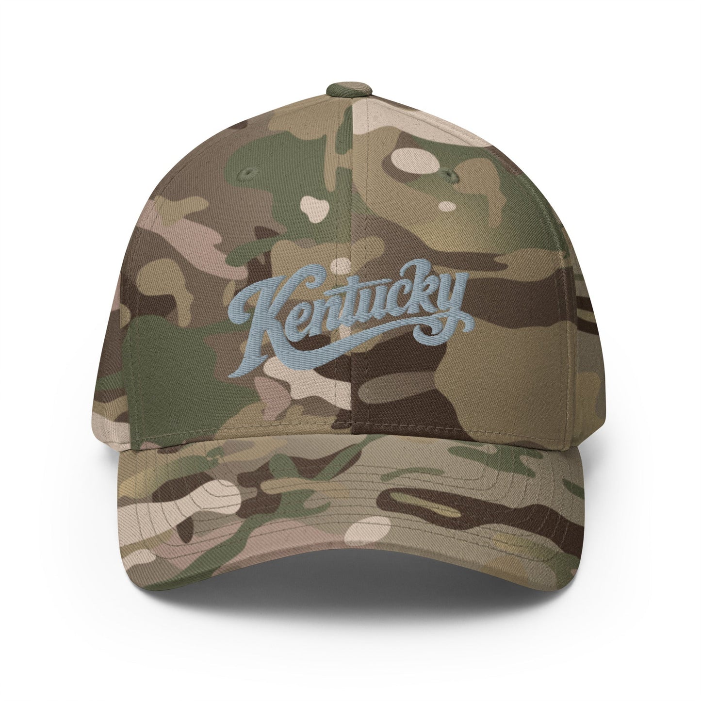 Kentucky Script Hat | Vintage Stretch-Fit Cap | Gray Twill
