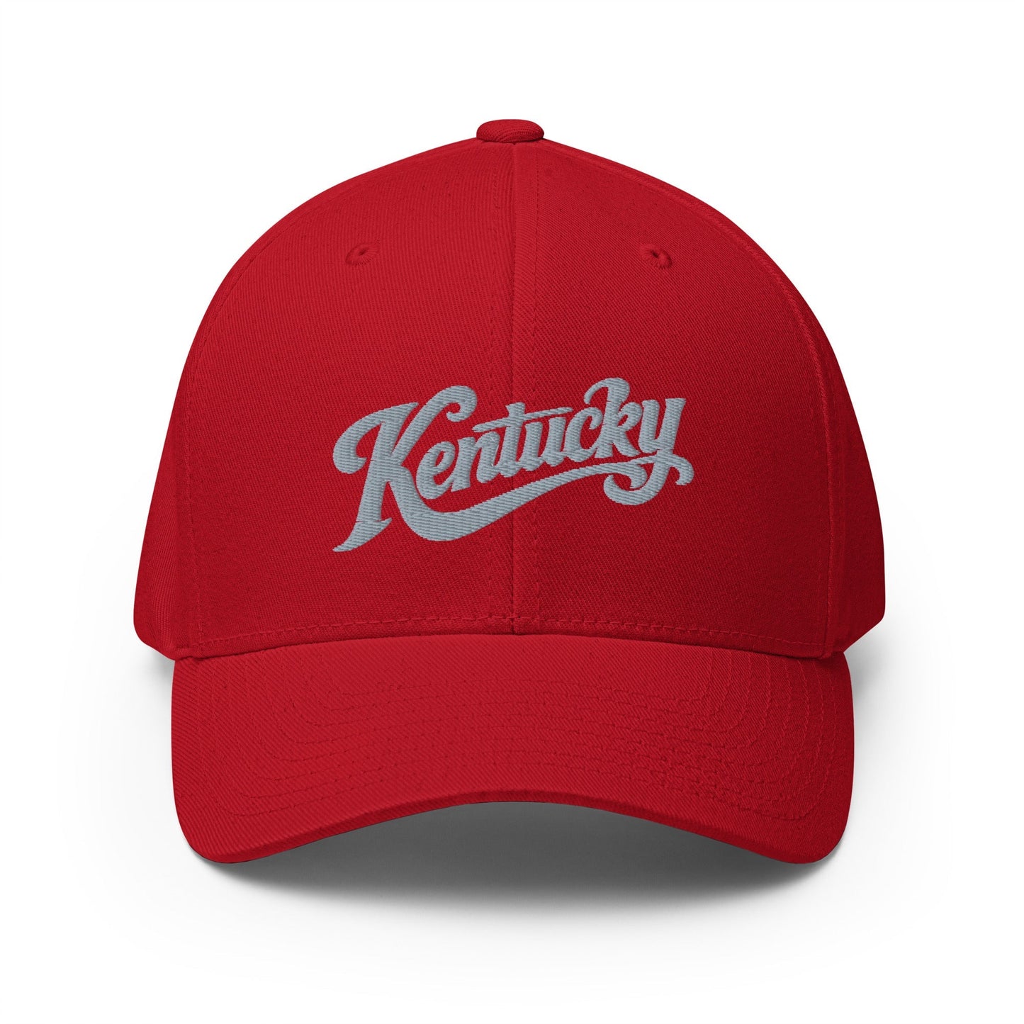 Kentucky Script Hat | Vintage Stretch-Fit Cap | Gray Twill