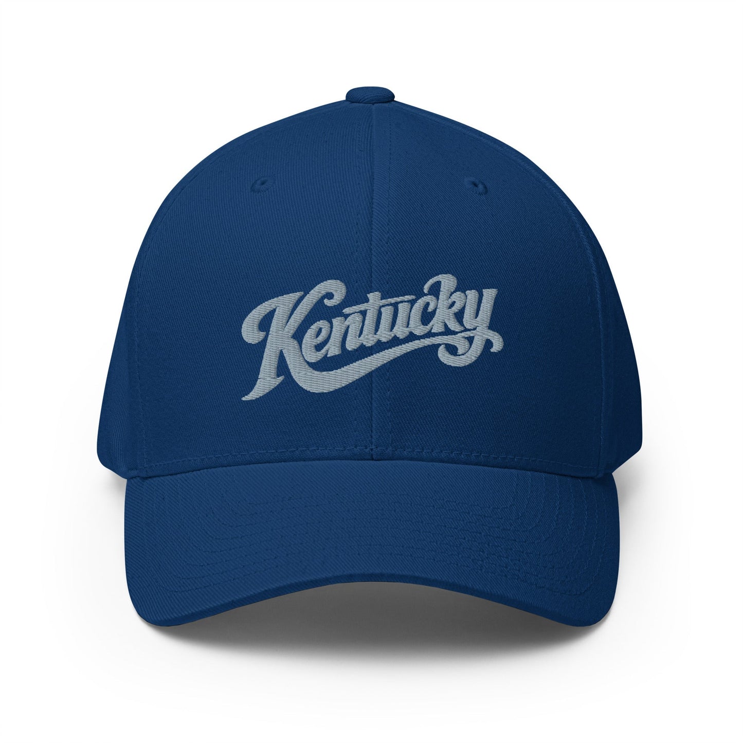 Kentucky Script Hat | Vintage Stretch-Fit Cap | Gray Twill