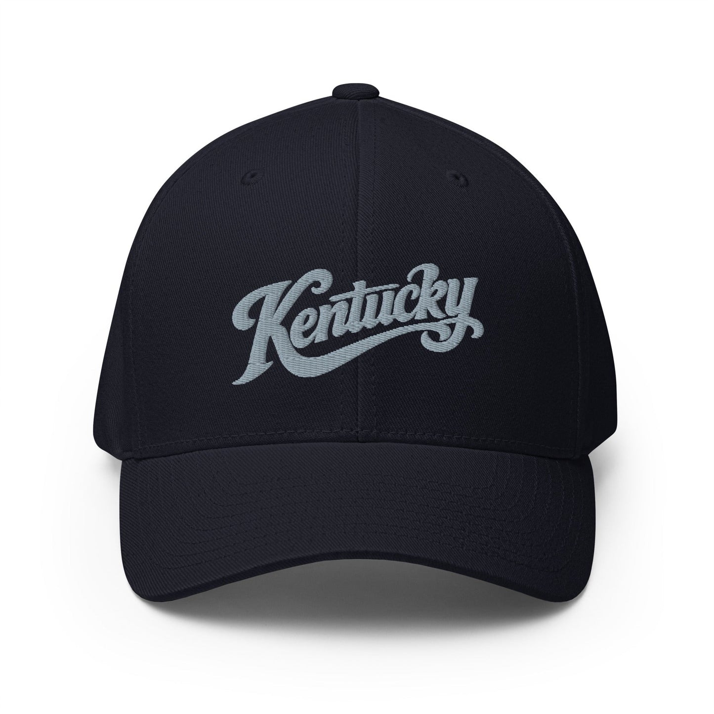 Kentucky Script Hat | Vintage Stretch-Fit Cap | Gray Twill