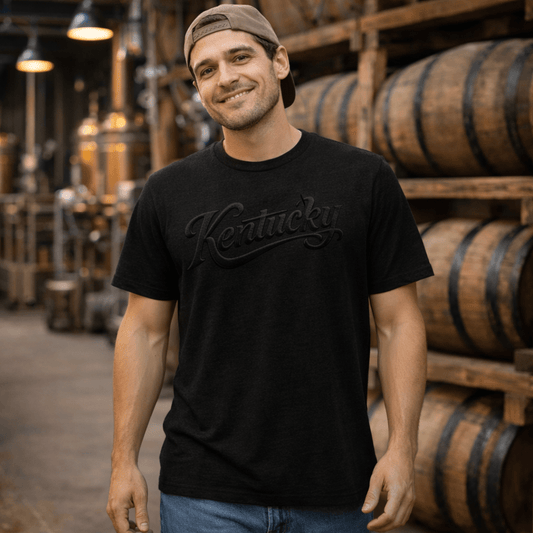 Kentucky Script T-Shirt | Black Text Design | Elite Tri-Blend