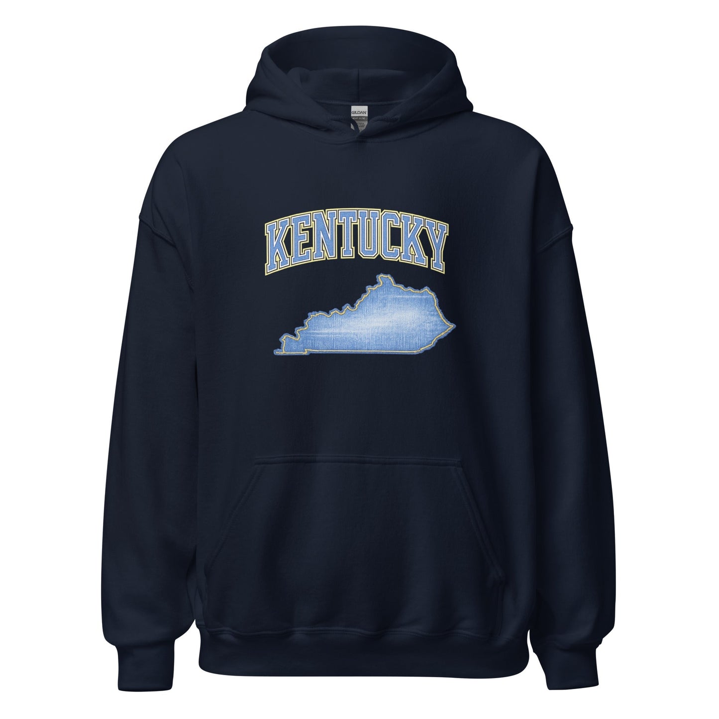 Kentucky State Hoodie | Denim Textured Design | Unisex Cotton Blend