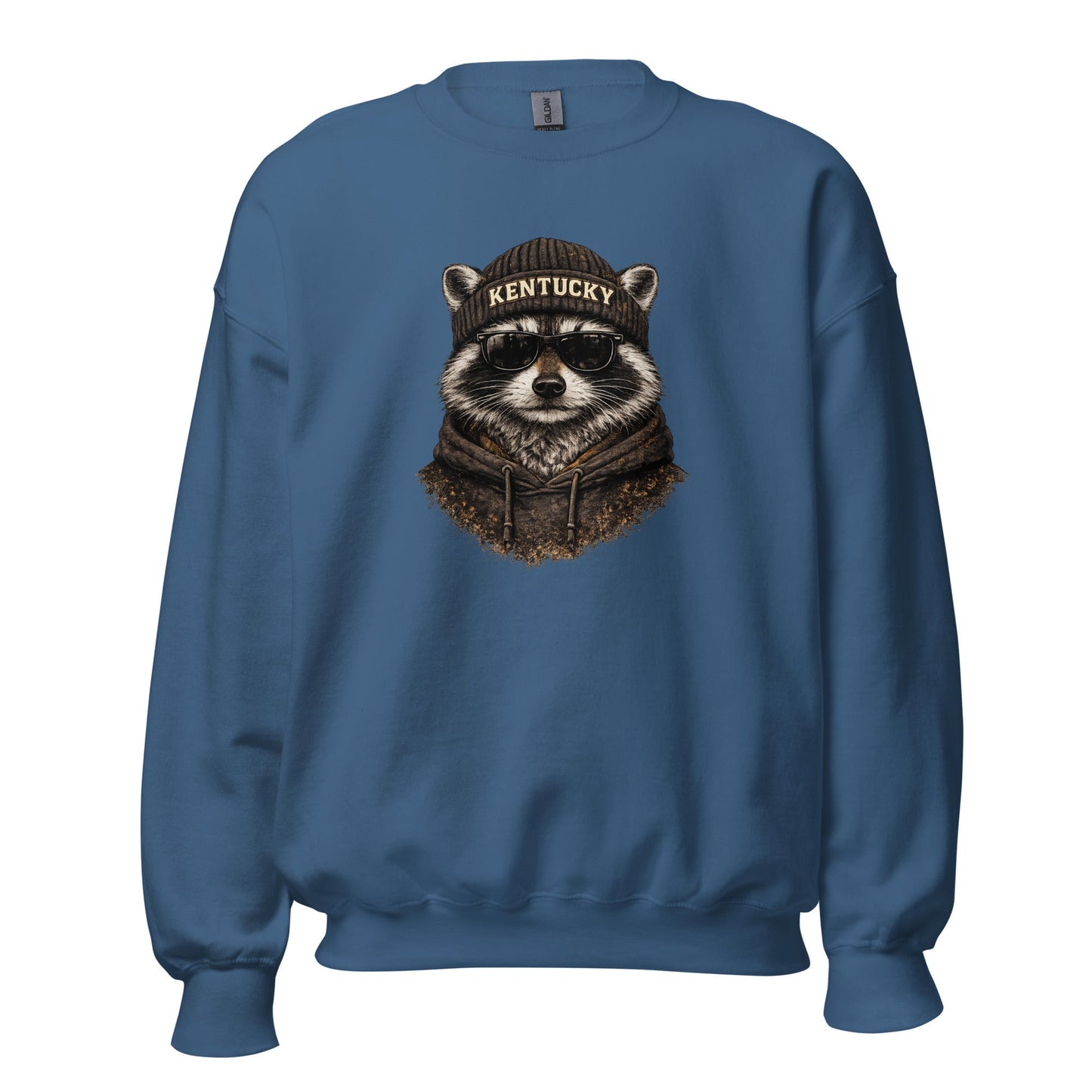 Kentucky Streetwear Sweatshirt | Urban Raccoon Design | Classic Fit