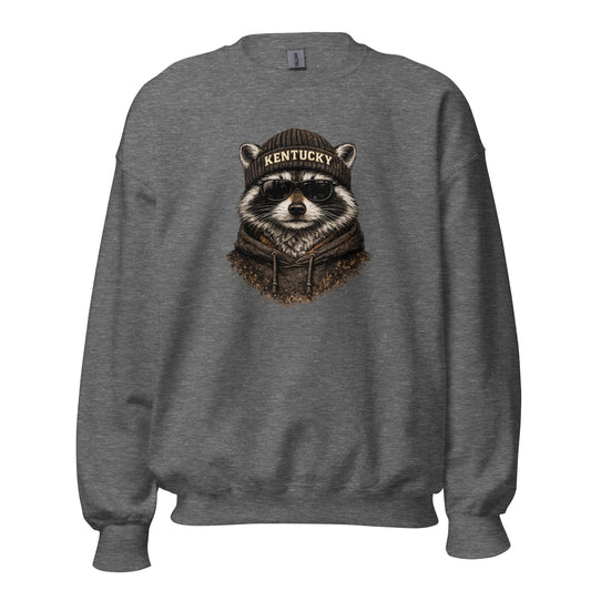 Kentucky Streetwear Sweatshirt | Urban Raccoon Design | Classic Fit