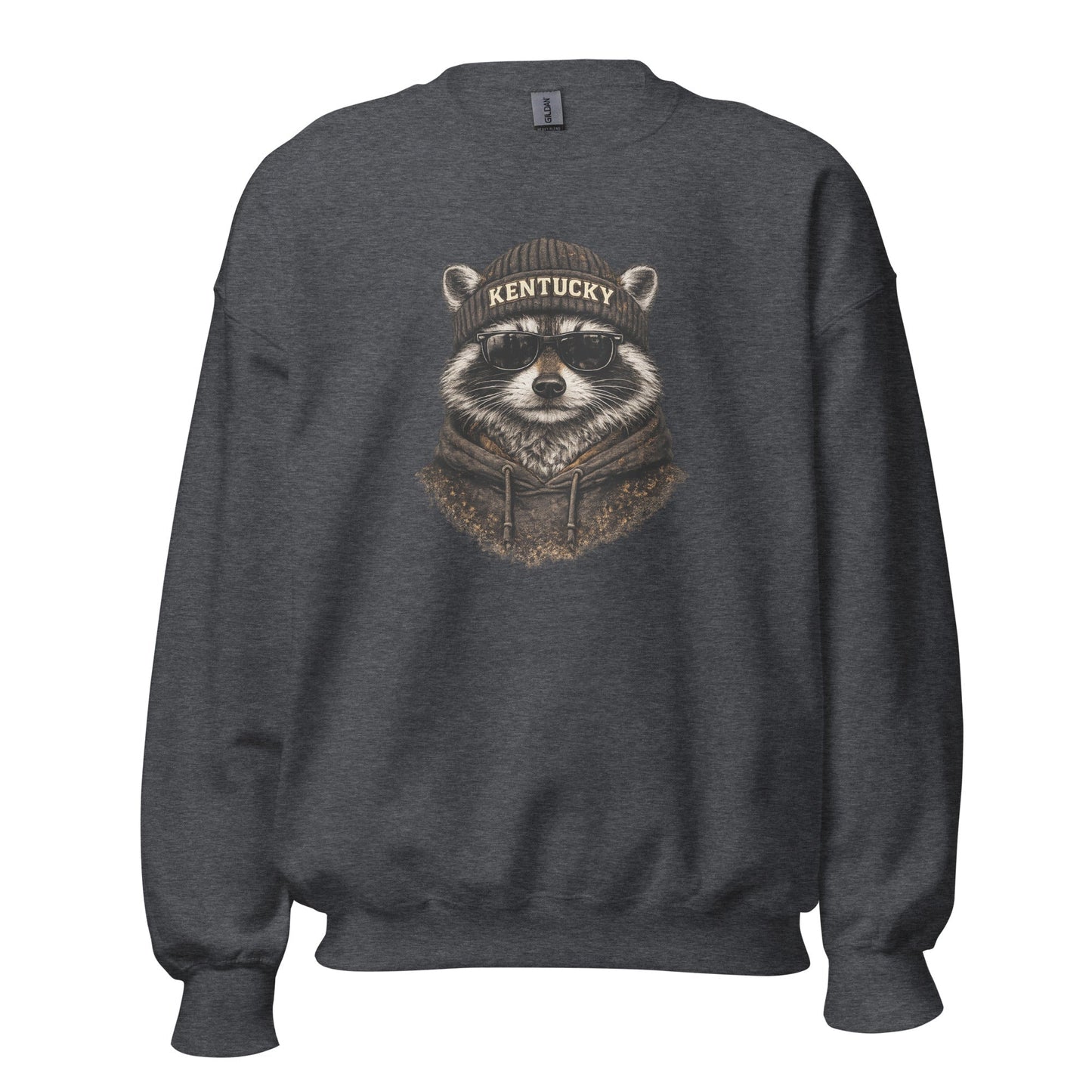 Kentucky Streetwear Sweatshirt | Urban Raccoon Design | Classic Fit