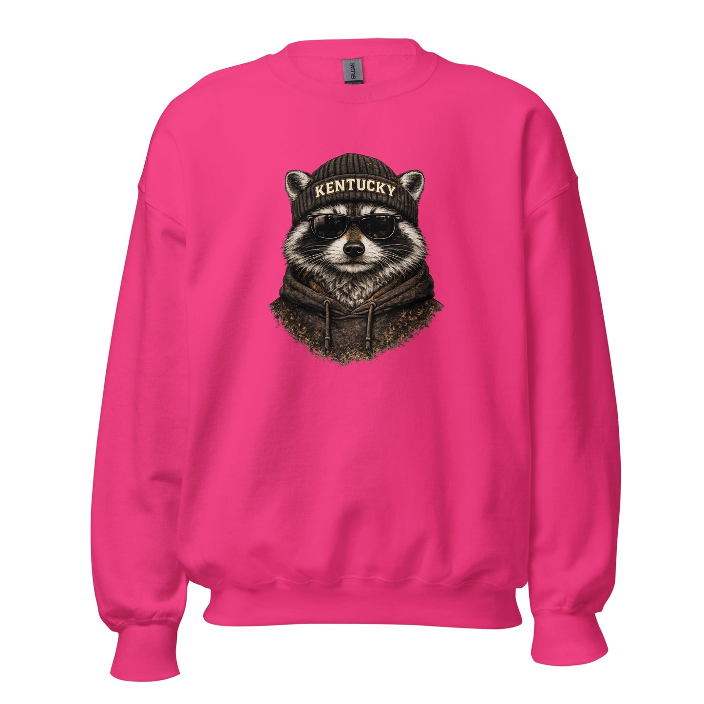 Kentucky Streetwear Sweatshirt | Urban Raccoon Design | Classic Fit