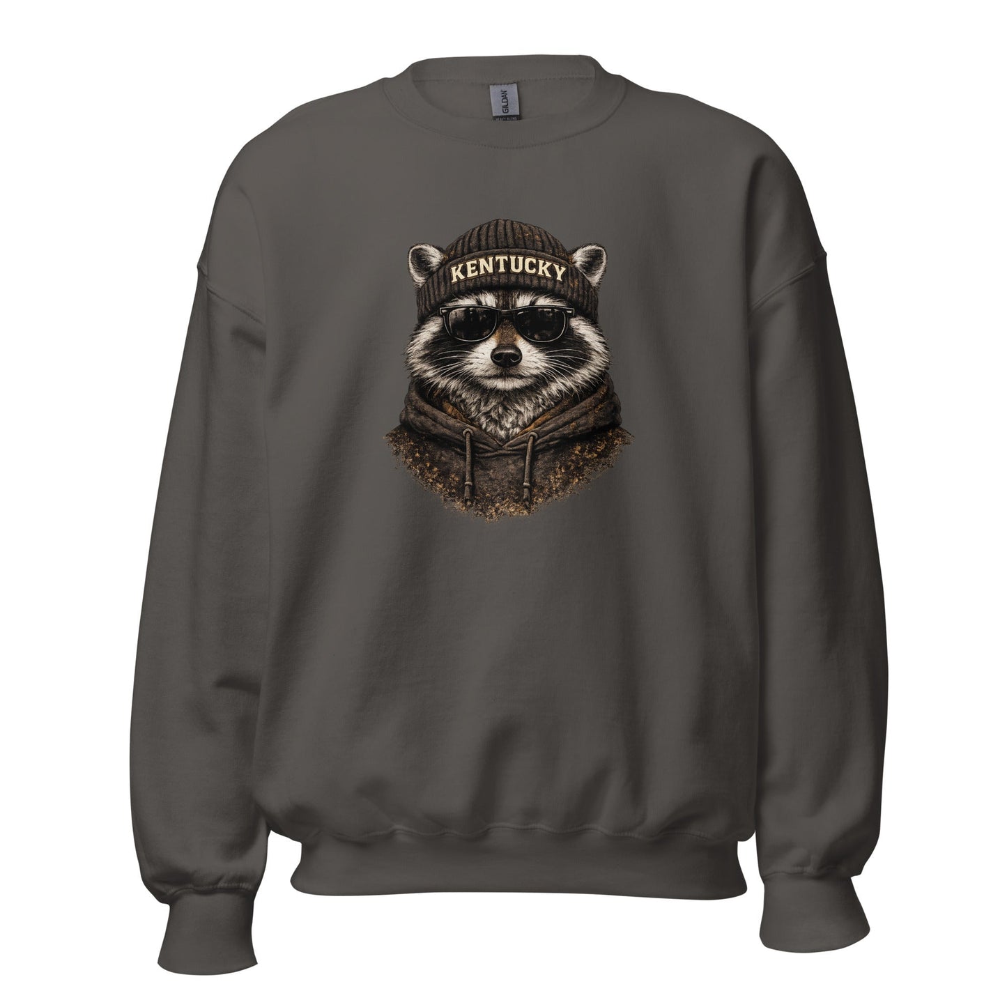 Kentucky Streetwear Sweatshirt | Urban Raccoon Design | Classic Fit