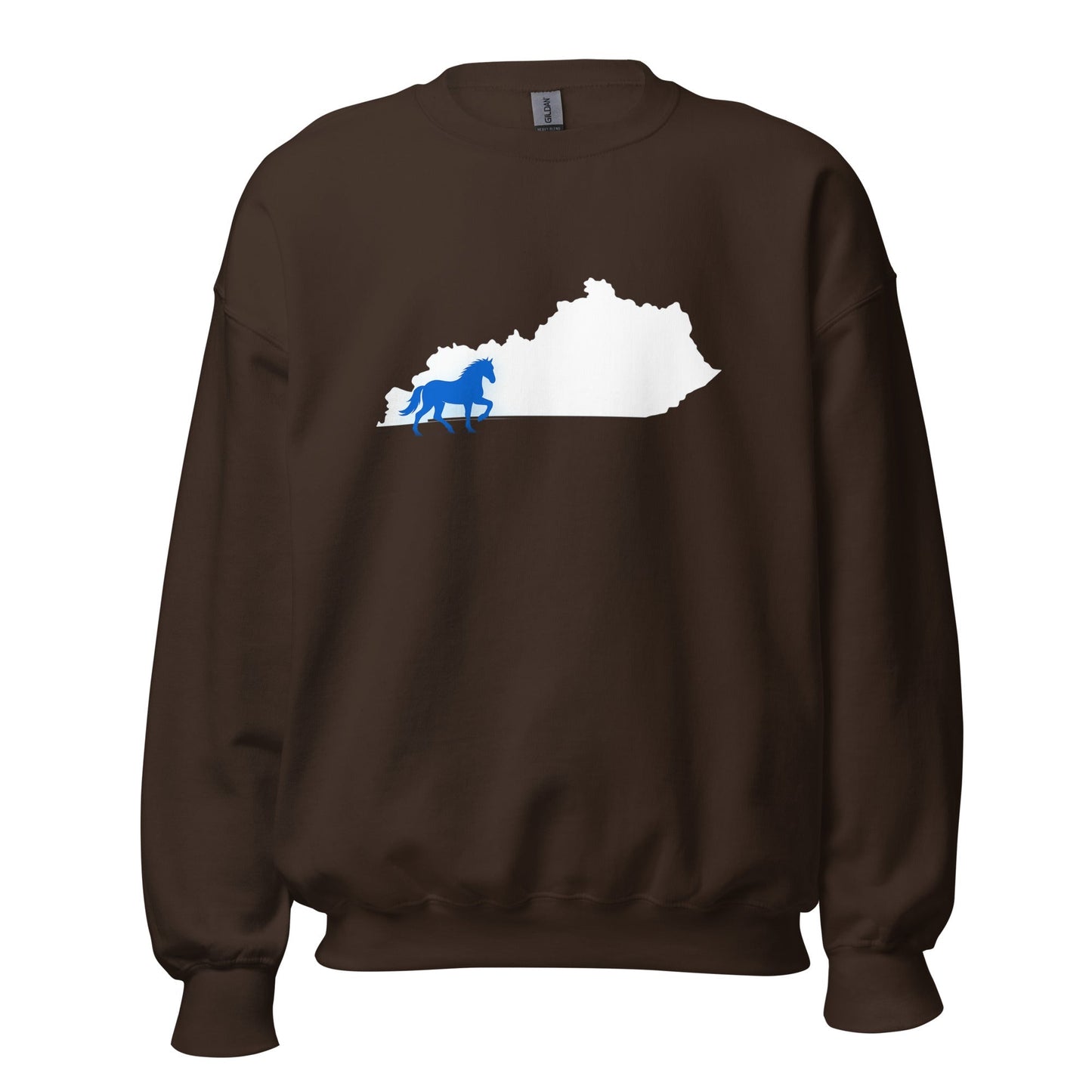 Kentucky Sweatshirt | Blue Horse State Silhouette | Unisex Classic Fit