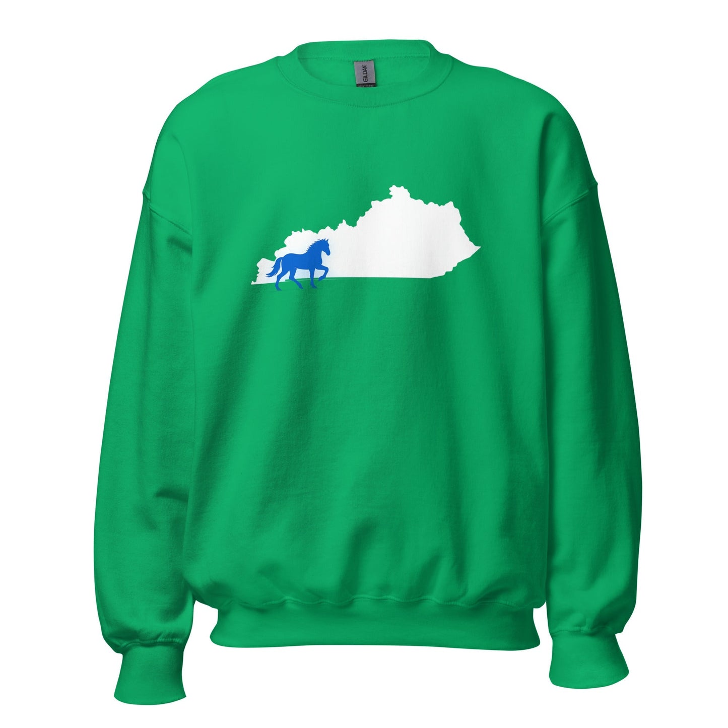 Kentucky Sweatshirt | Blue Horse State Silhouette | Unisex Classic Fit