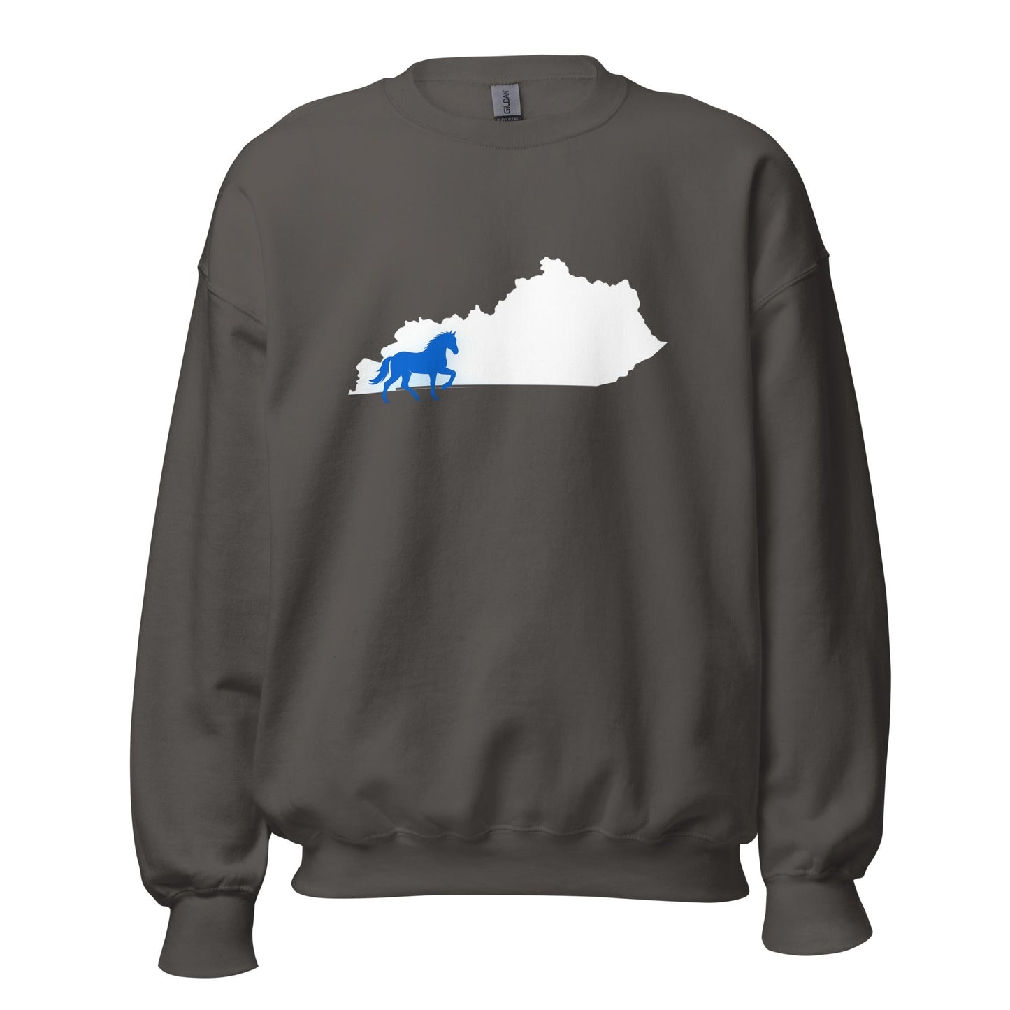 Kentucky Sweatshirt | Blue Horse State Silhouette | Unisex Classic Fit