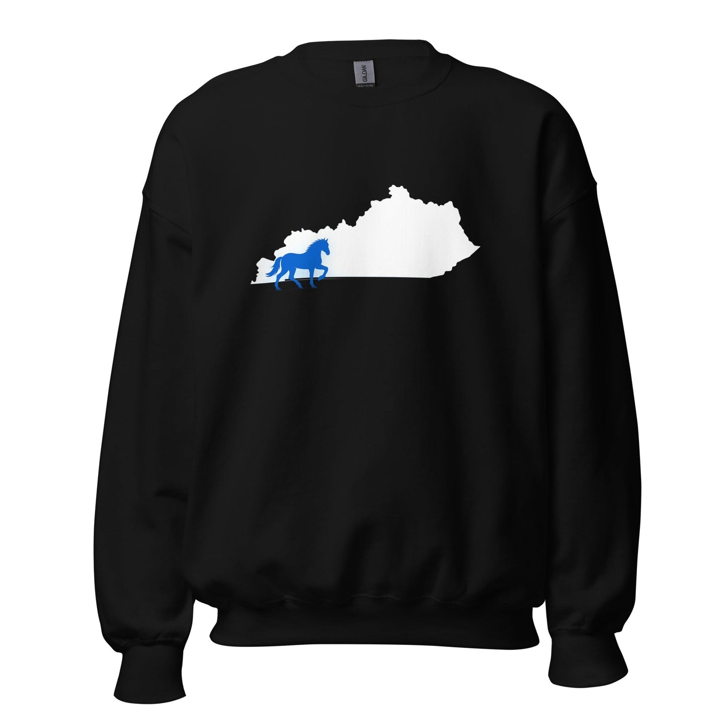 Kentucky Sweatshirt | Blue Horse State Silhouette | Unisex Classic Fit