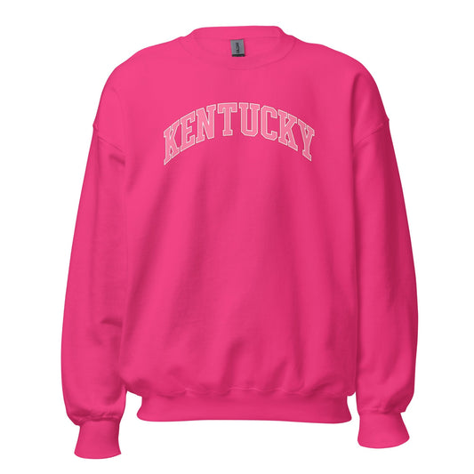 Kentucky Sweatshirt | Pink Arched Lettering | Unisex Classic Fit