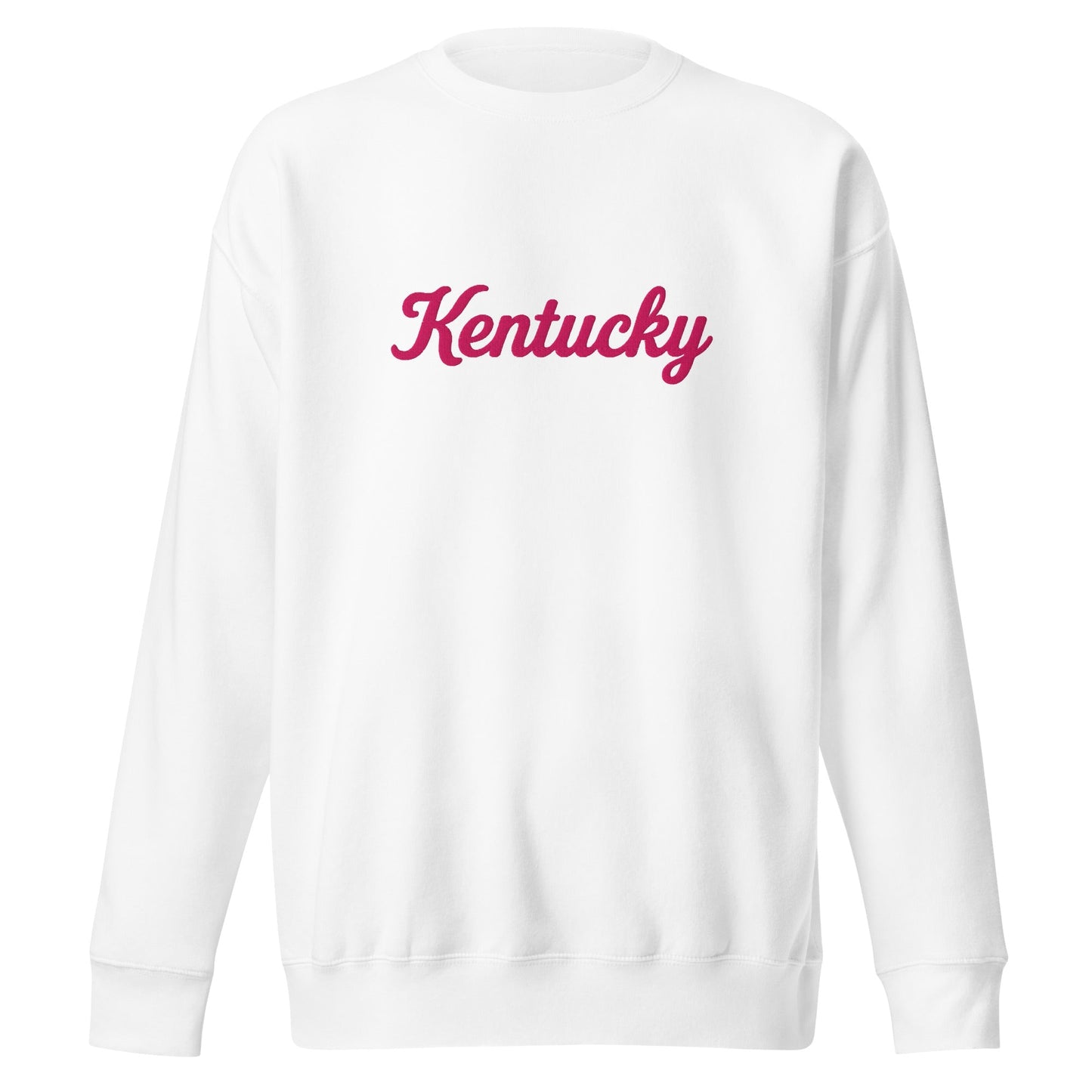 Kentucky Sweatshirt | Pink Script Premium Crew | Unisex Fleece