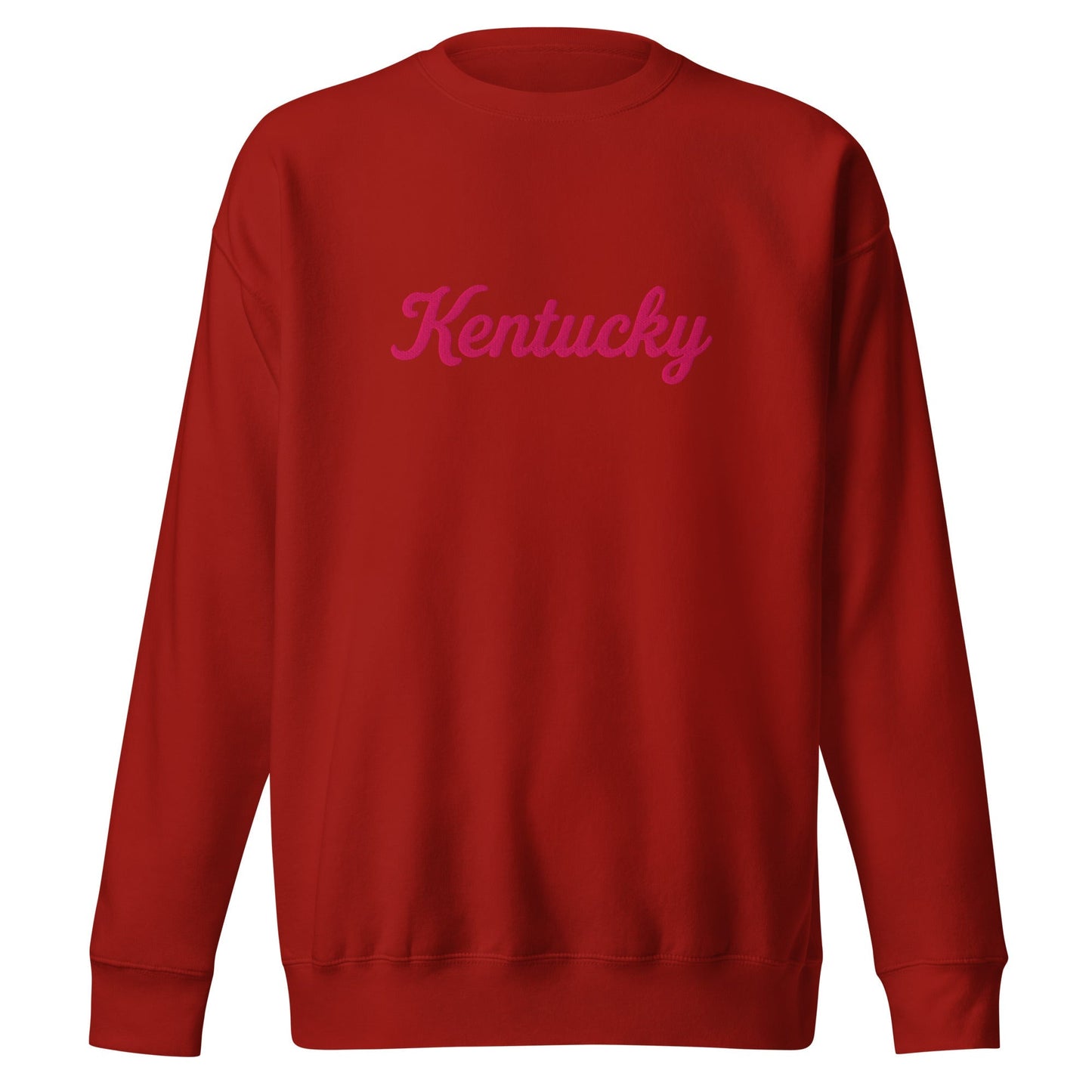 Kentucky Sweatshirt | Pink Script Premium Crew | Unisex Fleece