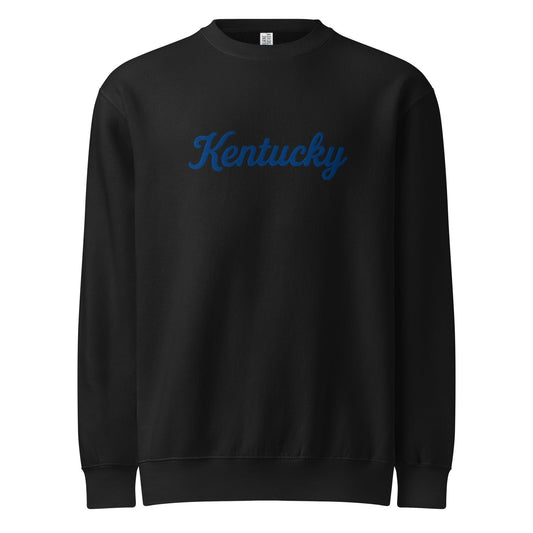 Kentucky Sweatshirt | Premium Blue Script Crewneck | Unisex Fleece