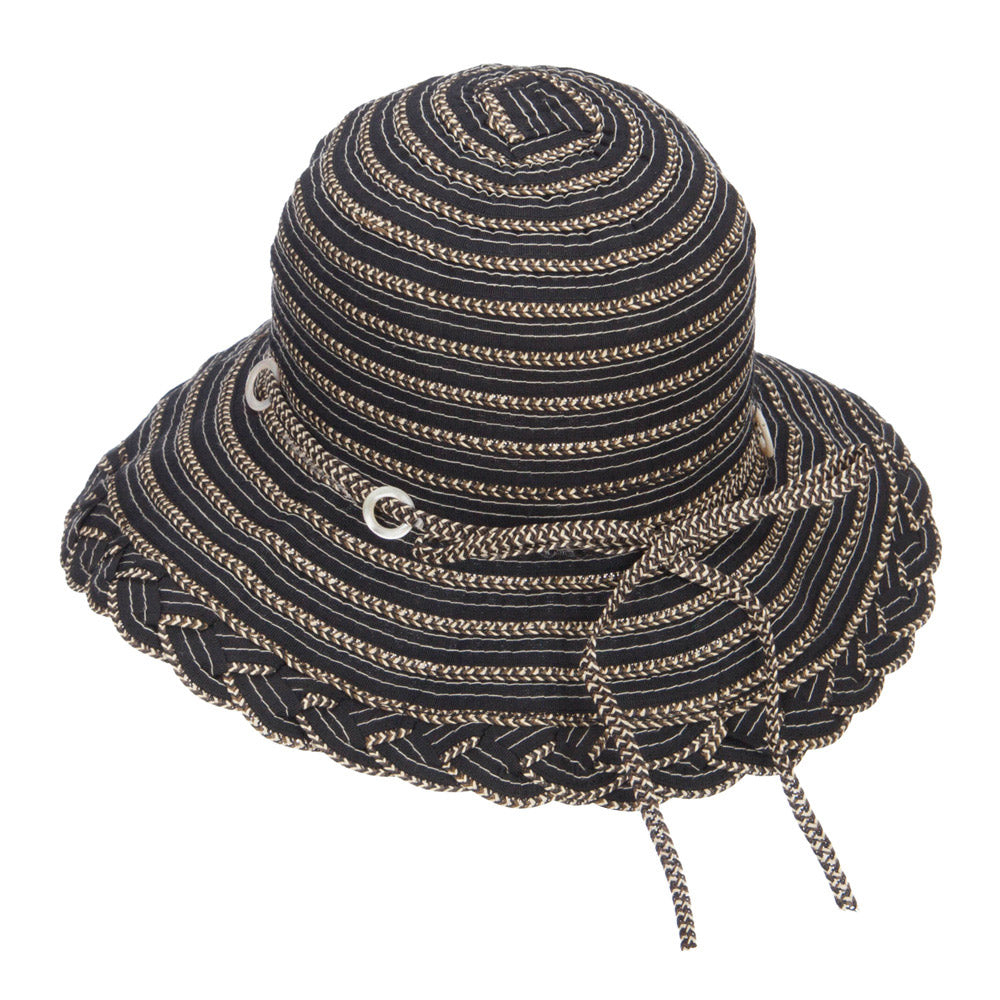 Classic Braid Striped Bucket Hat
