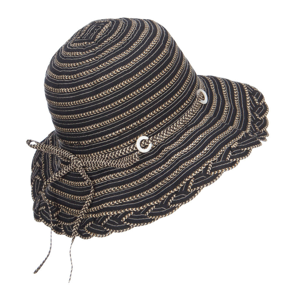 Classic Braid Striped Bucket Hat