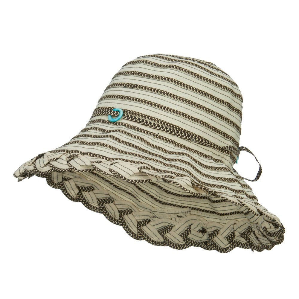 Classic Braid Striped Bucket Hat