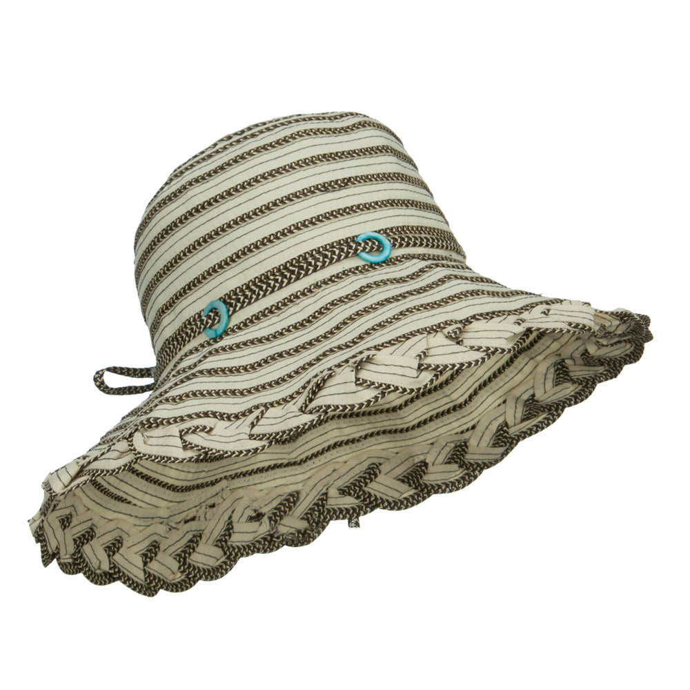 Classic Braid Striped Bucket Hat