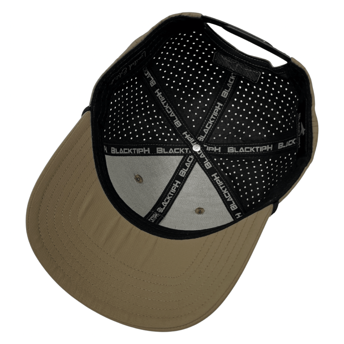 Khaki PVC Performance Snapback Hat