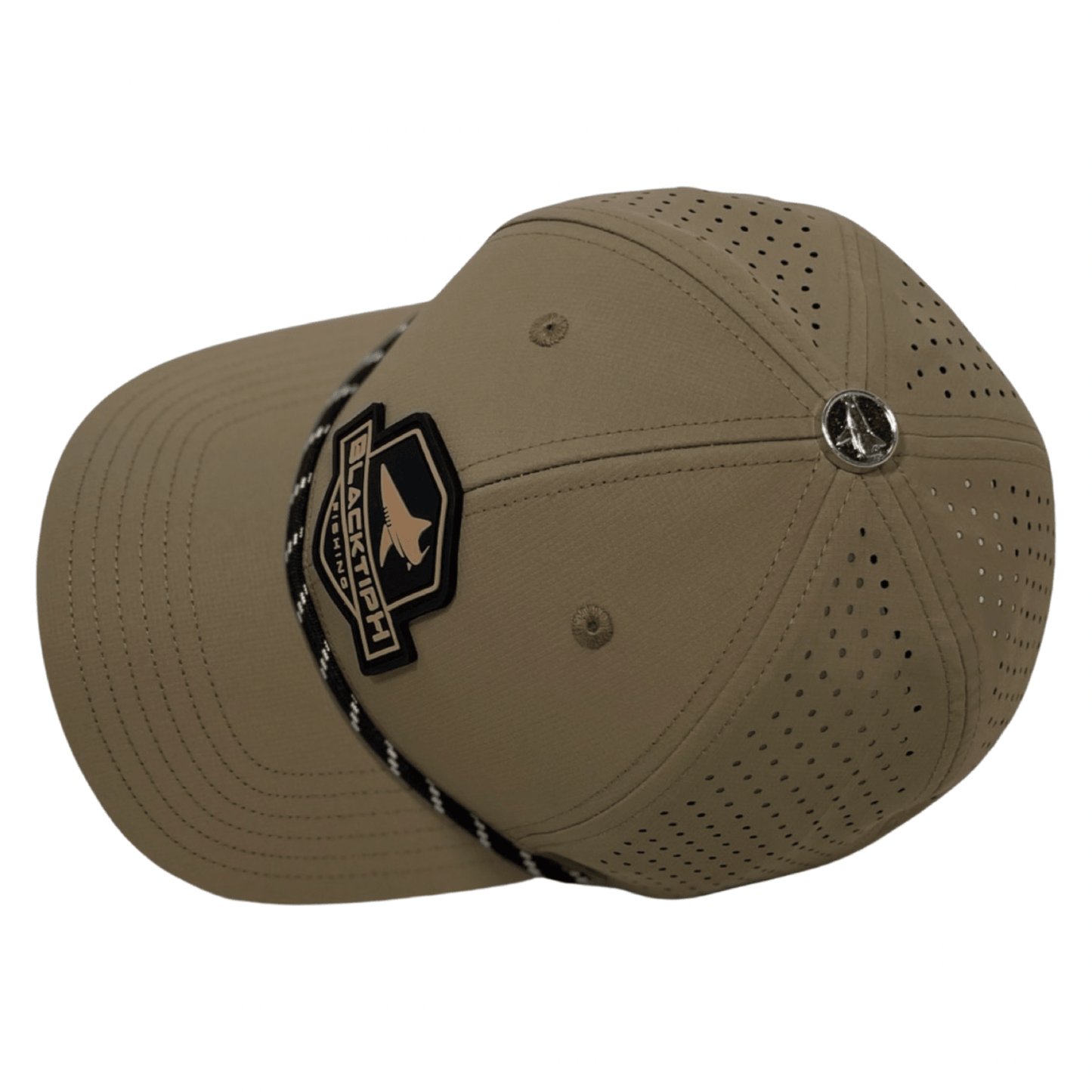 Khaki PVC Performance Snapback Hat