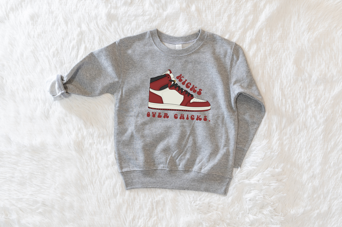 Kicks Over Chicks Toddler Crewneck Sweatshirt