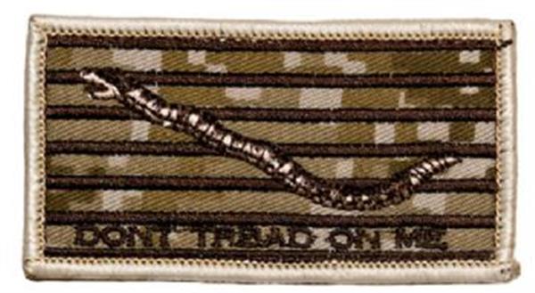 Don't Tread on Me Flag Patch Desert Digital - Small Morale Patch