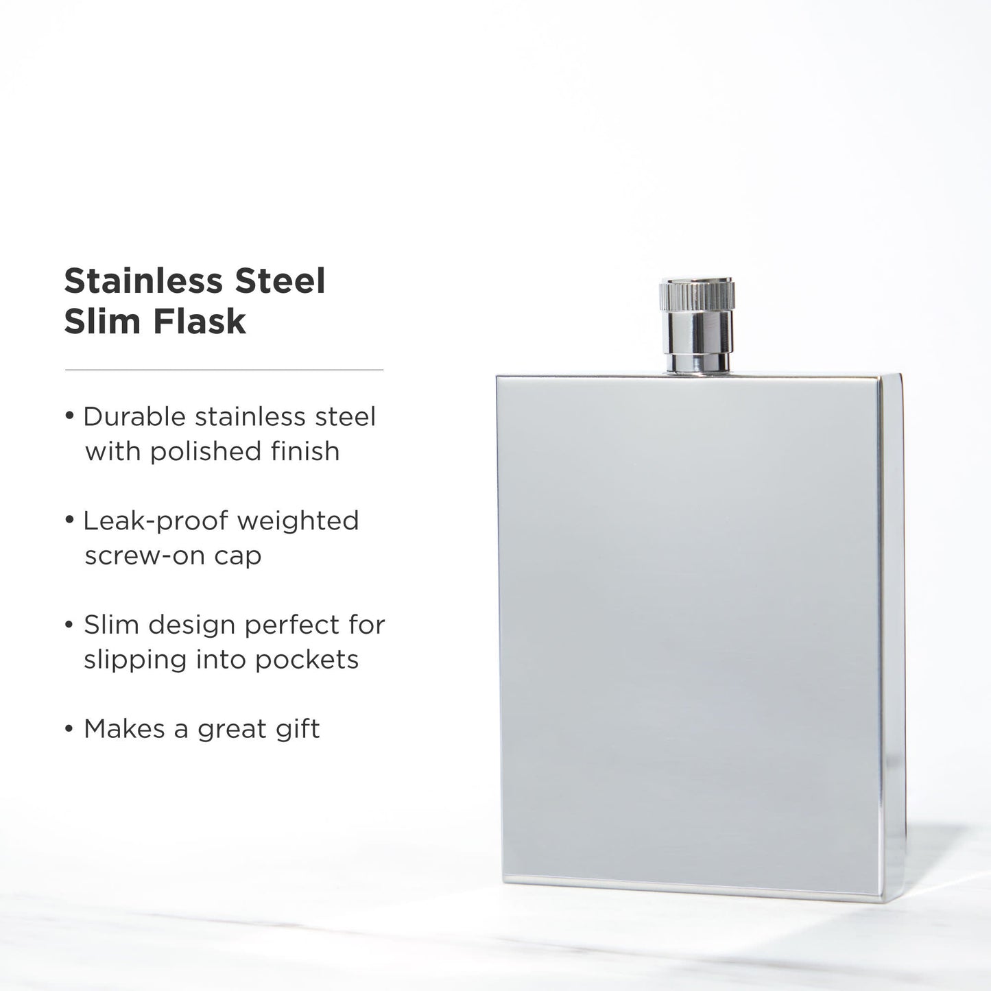 Harrison Stainless Steel Slim Flask