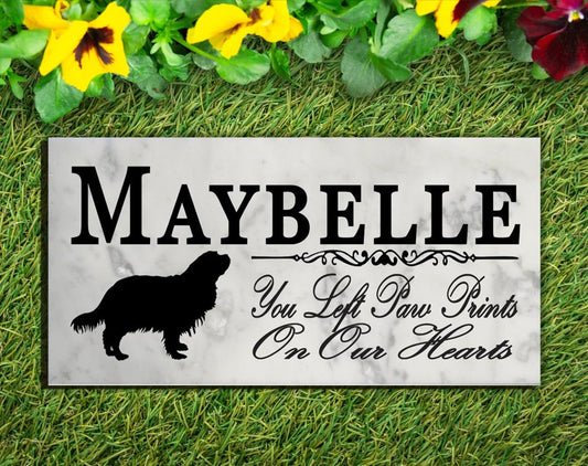 King Charles Spaniel Memorial Stone Personalized Garden Rock Grave Marker Outdoor or Indoor