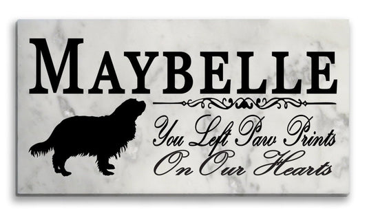 King Charles Spaniel Memorial Stone Personalized Garden Rock Grave Marker Outdoor or Indoor