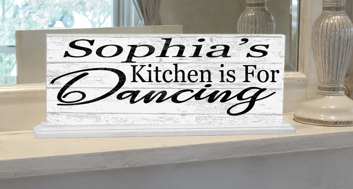 Kitchen Is For Dancing Sign Personalized Kitchen Gift