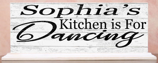 Kitchen Is For Dancing Sign Personalized Kitchen Gift