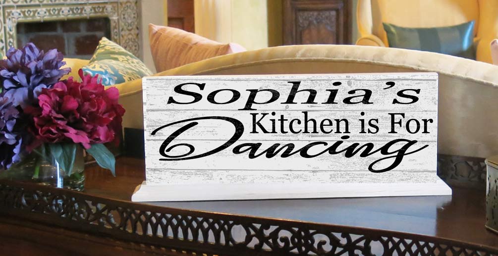 Kitchen Is For Dancing Sign Personalized Kitchen Gift