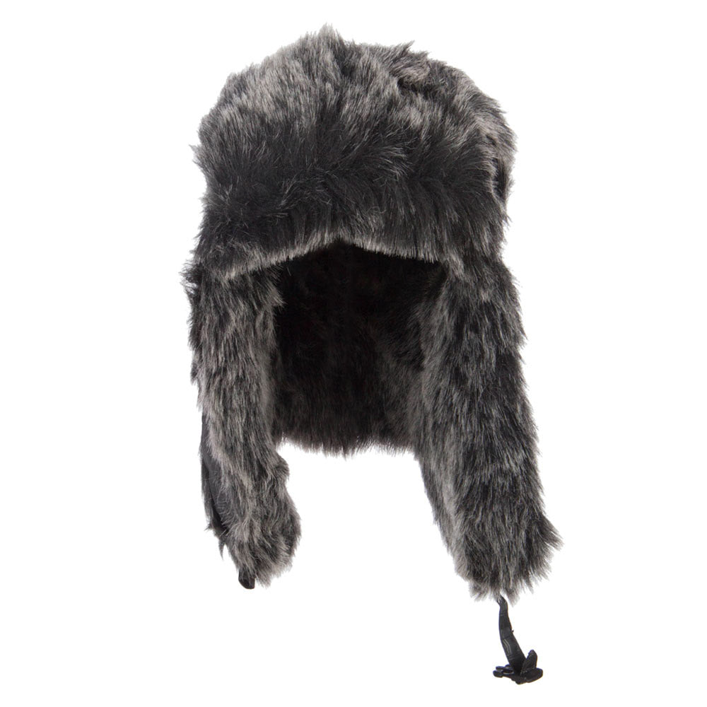 Plaid Nylon Faux Fur Trooper Hat