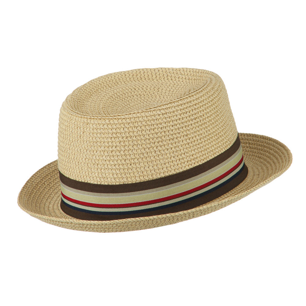 Kid's Pork Pie Stripe Band Fedora