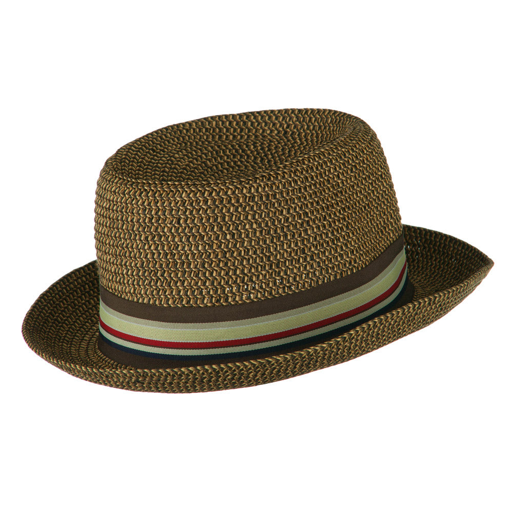 Kid's Pork Pie Stripe Band Fedora