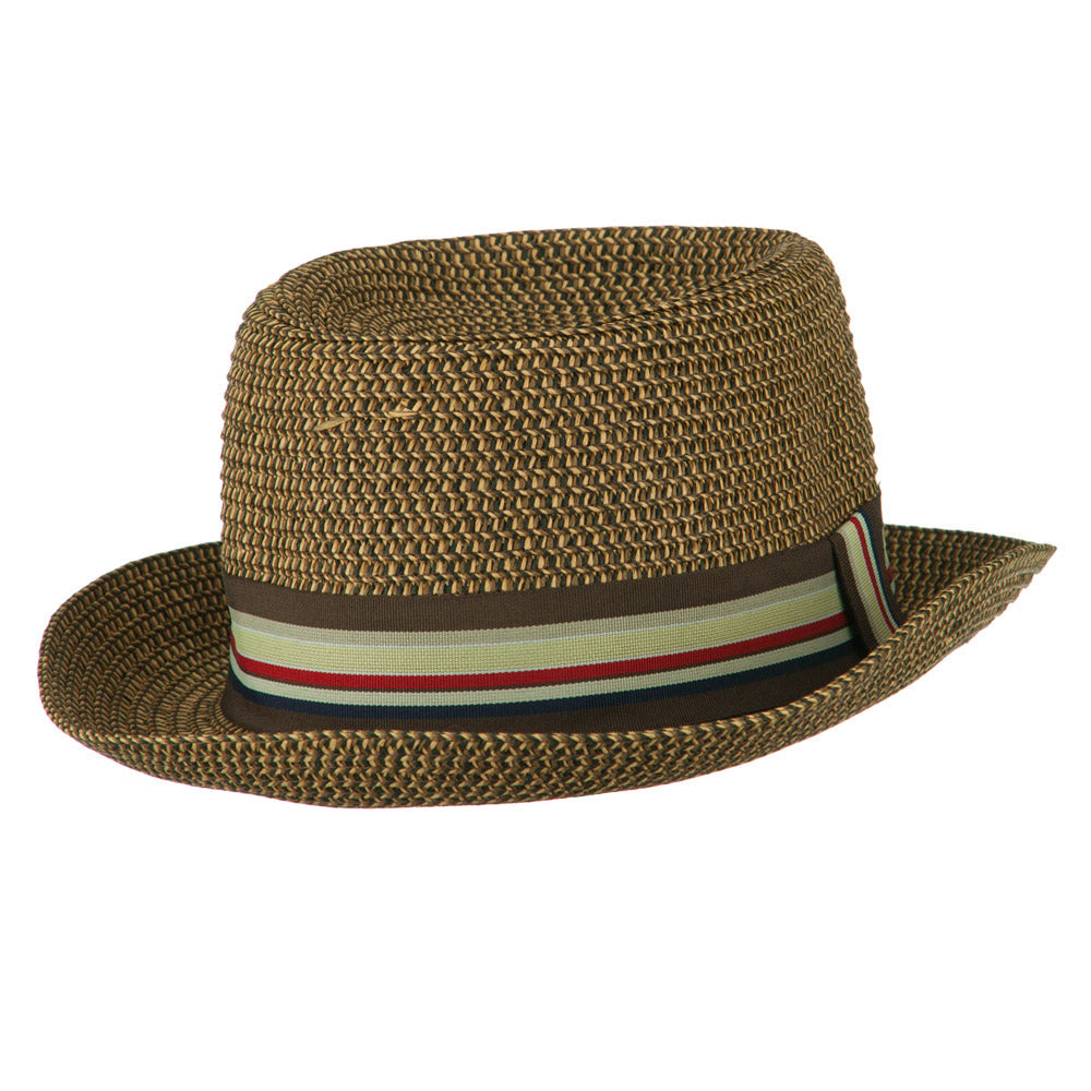 Kid's Pork Pie Stripe Band Fedora