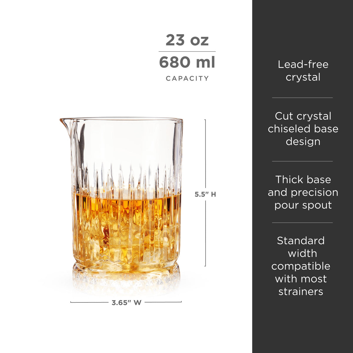 Pedestal Crystal Mixing Glass