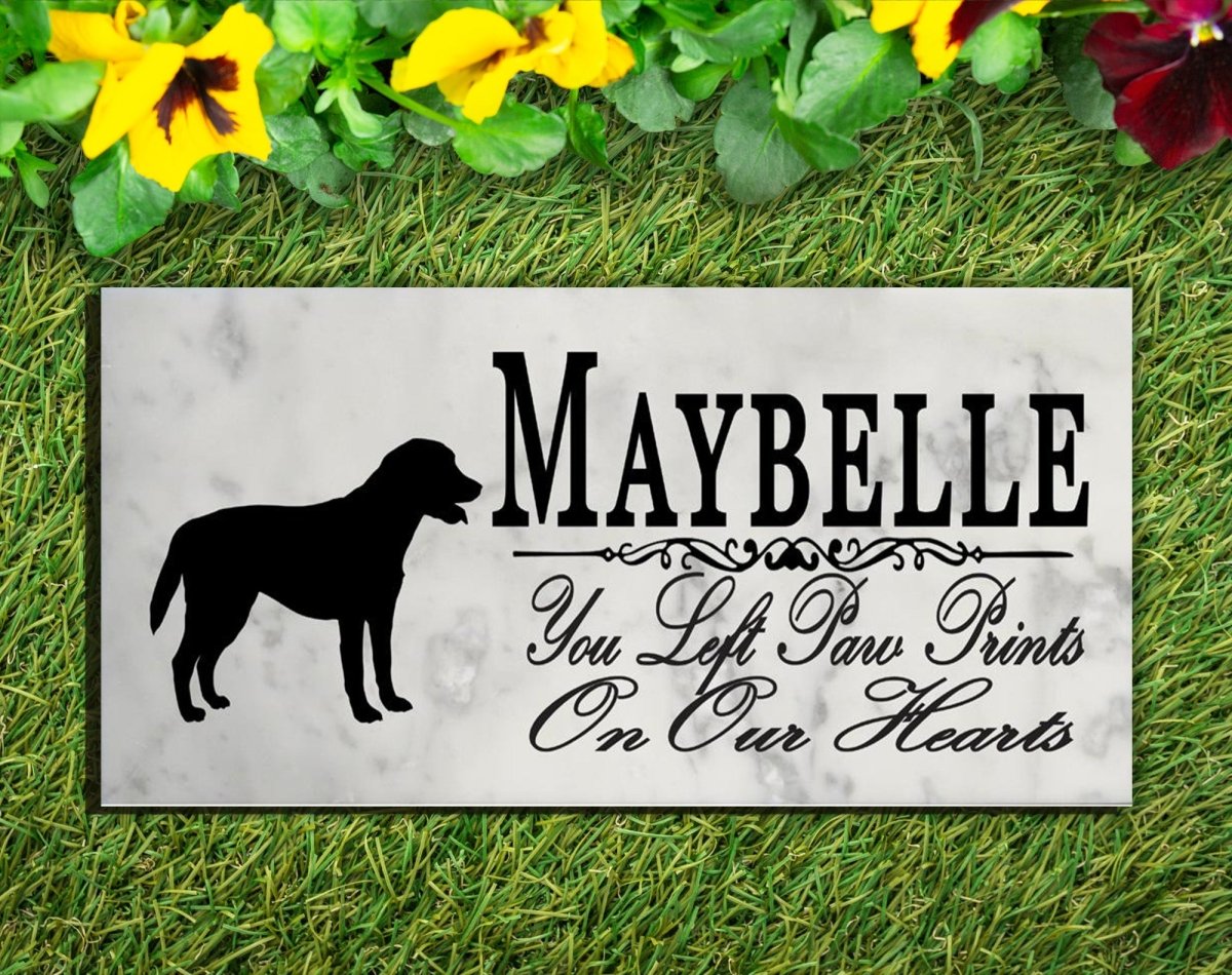 Lab Memorial Stone Personalized Labrador Garden Rock Grave Marker Outdoor or Indoor
