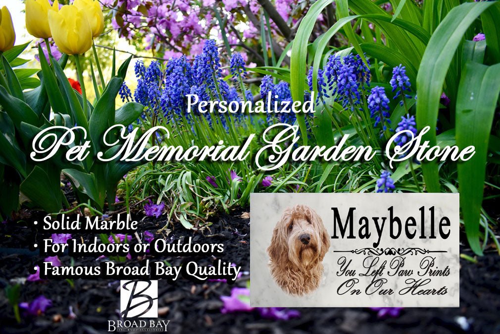 Labradoodle Memorial Stone Dog Grave Marker Custom Garden Plaque