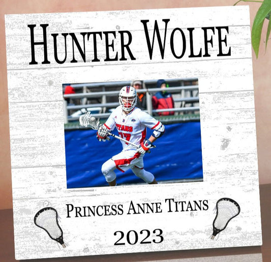 Lacrosse Player Award Photo Plaque - Senior Gift or MVP Recognition Trophy