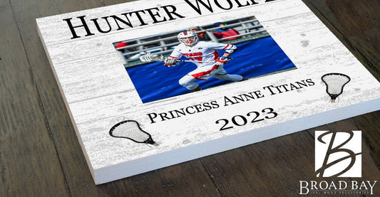 Lacrosse Player Award Photo Plaque - Senior Gift or MVP Recognition Trophy