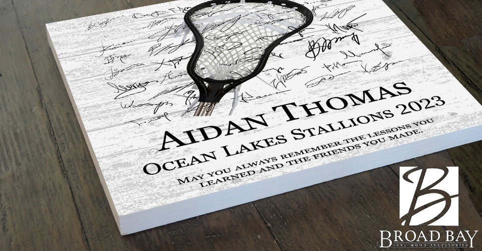 Lacrosse Player Plaque Recognition Award Senior Season End Gift or MVP