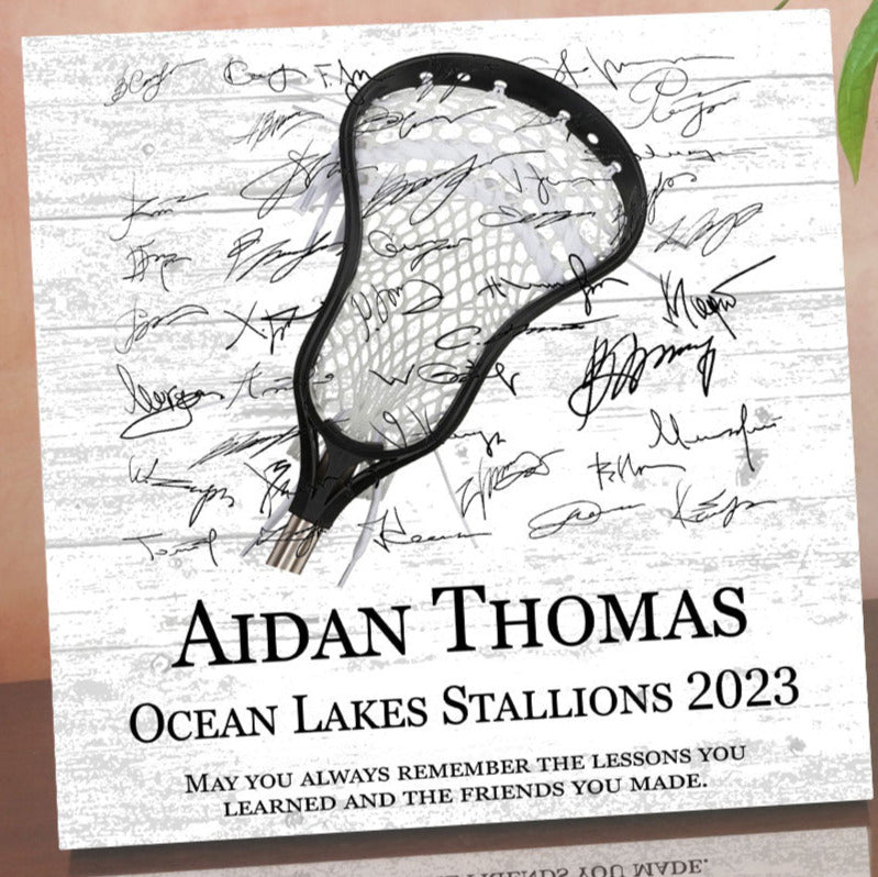 Lacrosse Player Plaque Recognition Award Senior Season End Gift or MVP