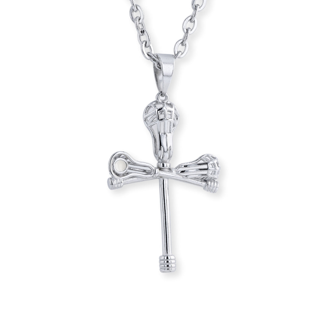Cross Check Lacrosse Necklace