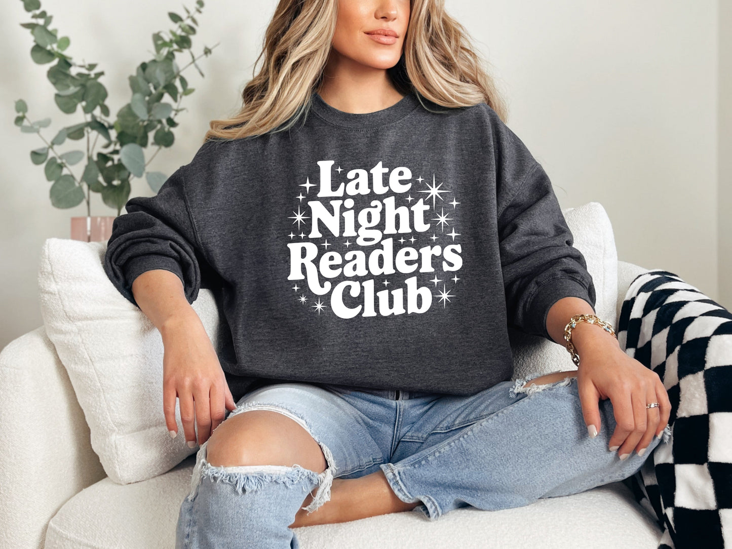 Late Night Reader Crewneck Sweatshirt