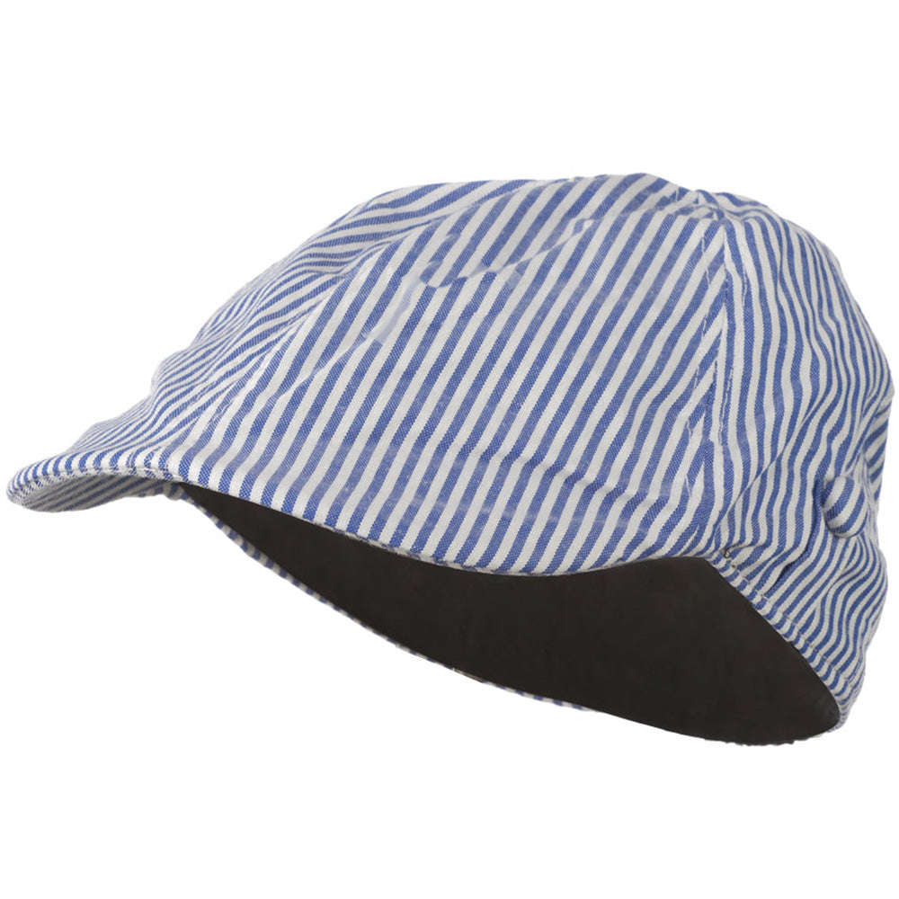 Boy's Light Blue Striped Driving Cap