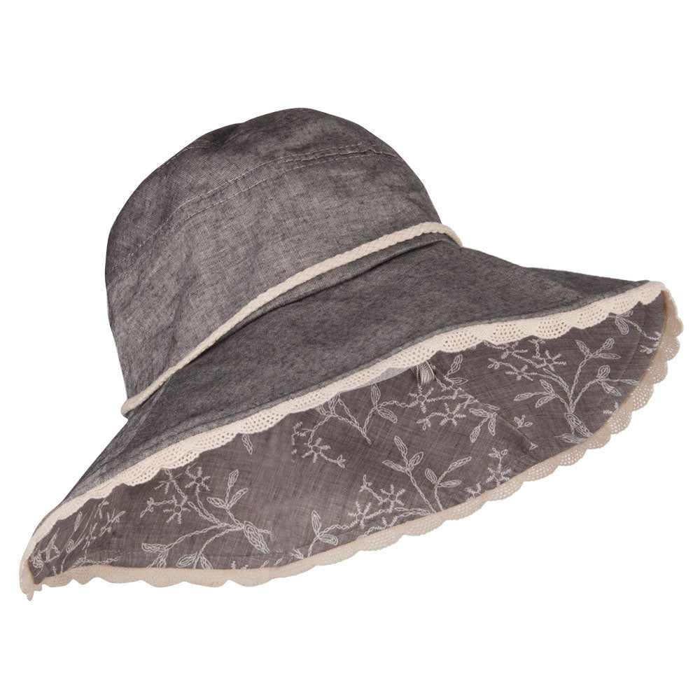 Rose Floral Laced Crushable Hat